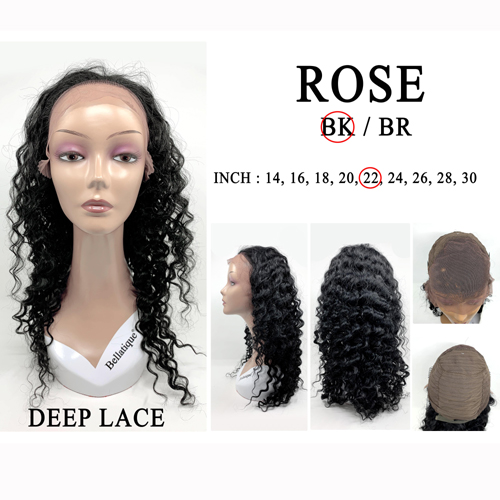 Bellatique 100% Virgin Brazilian Remy Human Hair  Wig ROSE