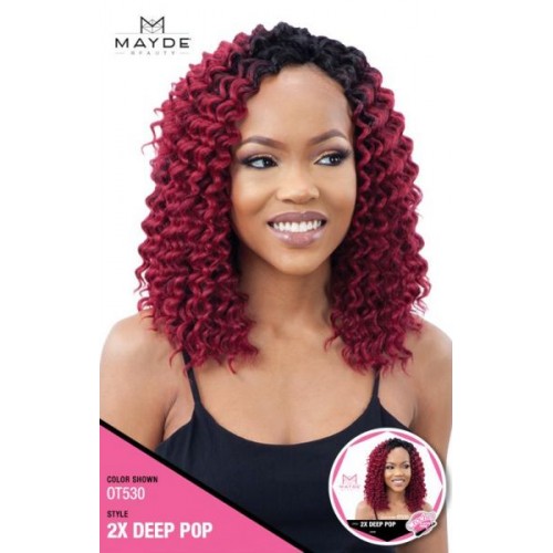 Mayde Beauty Curly Pop Synthetic Crochet Braid 2X DEEP POP