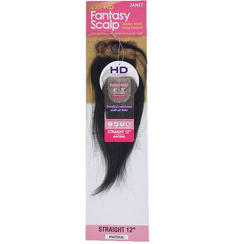 Janet Collection Fantasy Scalp 4" x 5" Swiss Lace Closure