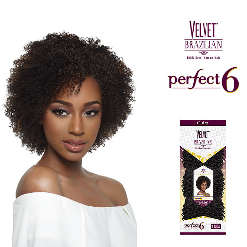 Outre Velvet Brazilian 100% Remi Human Hair Perfect 6 - COIL 6Pcs