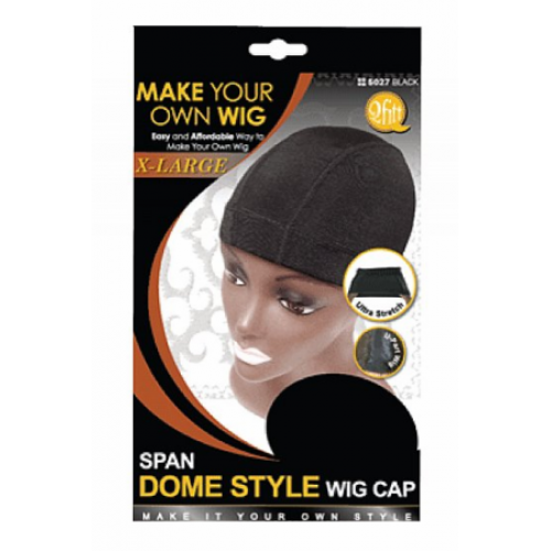 Qfitt Make Your Own Wig X-Large Span Dome Style Wig Cap #5027 Black